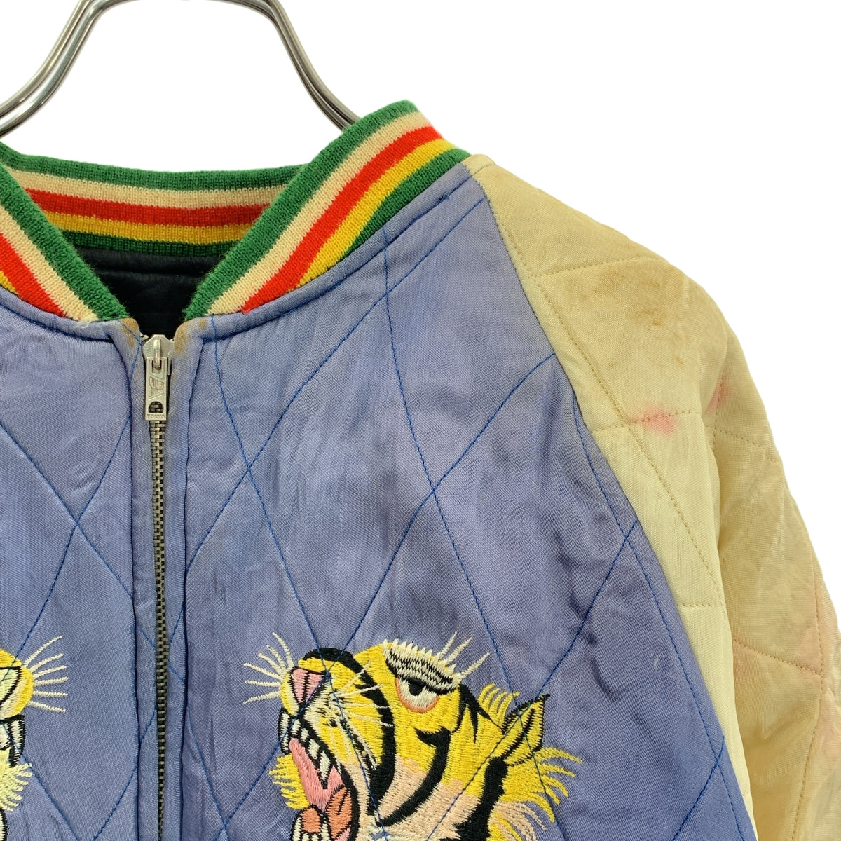VINTAGE / ヴィンテージ古着 | 1990s | SILVER STONE / タイガー ドラゴン 刺しゅう リバーシブル キルティング スーベニアジャケット スカジャン | 38 | メンズ