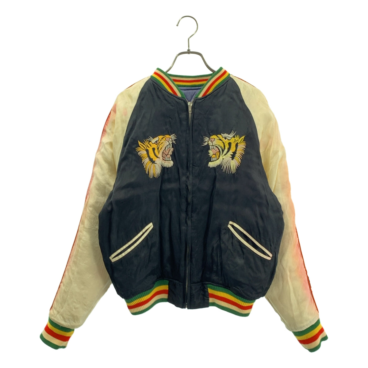 VINTAGE / ヴィンテージ古着 | 1990s | SILVER STONE / タイガー ドラゴン 刺しゅう リバーシブル キルティング スーベニアジャケット スカジャン | 38 | メンズ