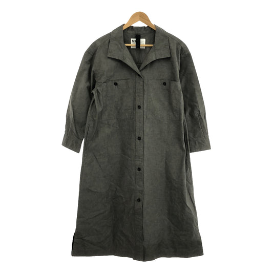 MHL. / MHL Margaret Howell | 2022SS | MELANGE COTTON CHAMBRAY OP Melange Cotton Chambray Shirt Dress | 2 | Gray | Women's