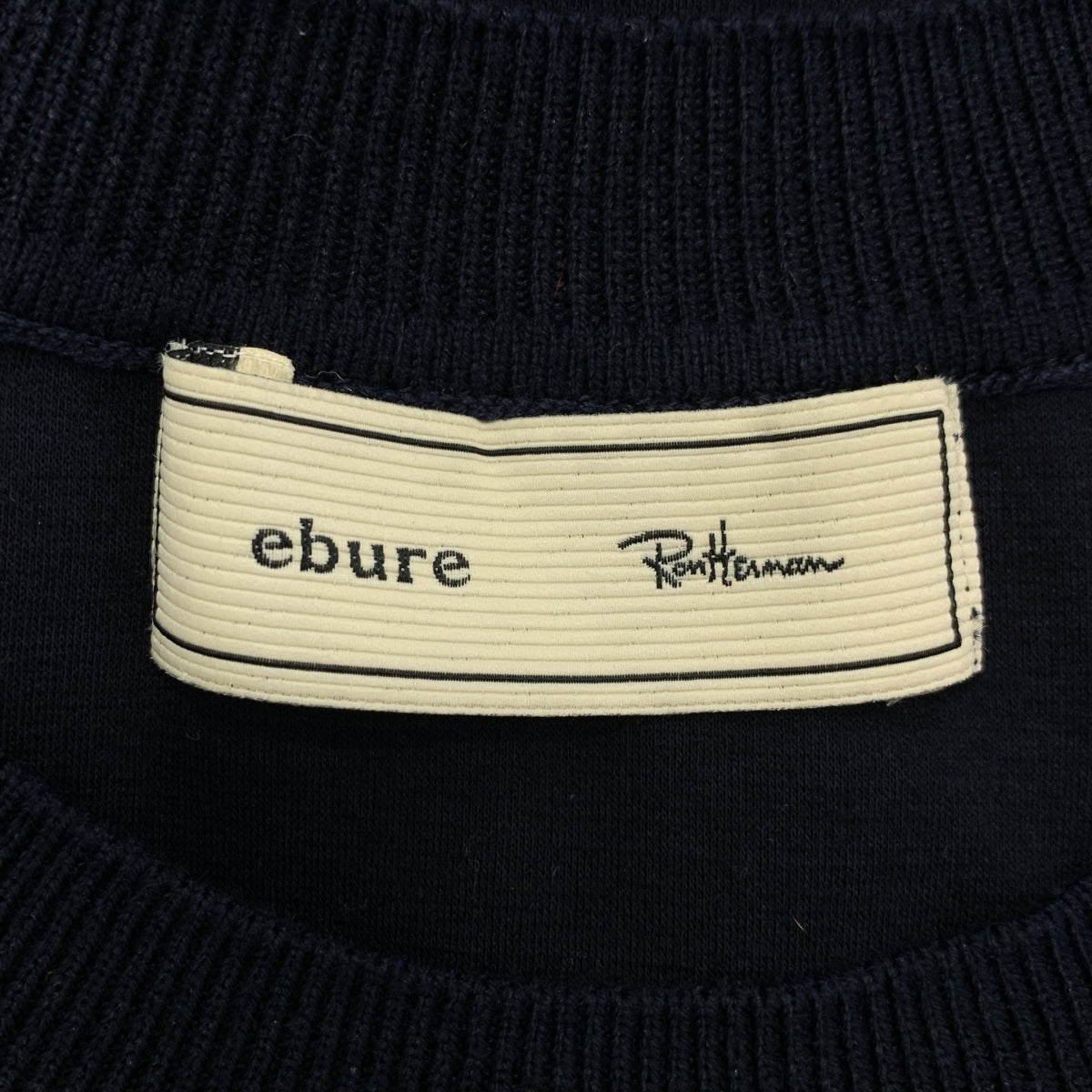 ebure / エブール | × Ron Herman / ロンハーマン コットンポンチ ニットカラー Tシャツ カットソー | 38 | レディース