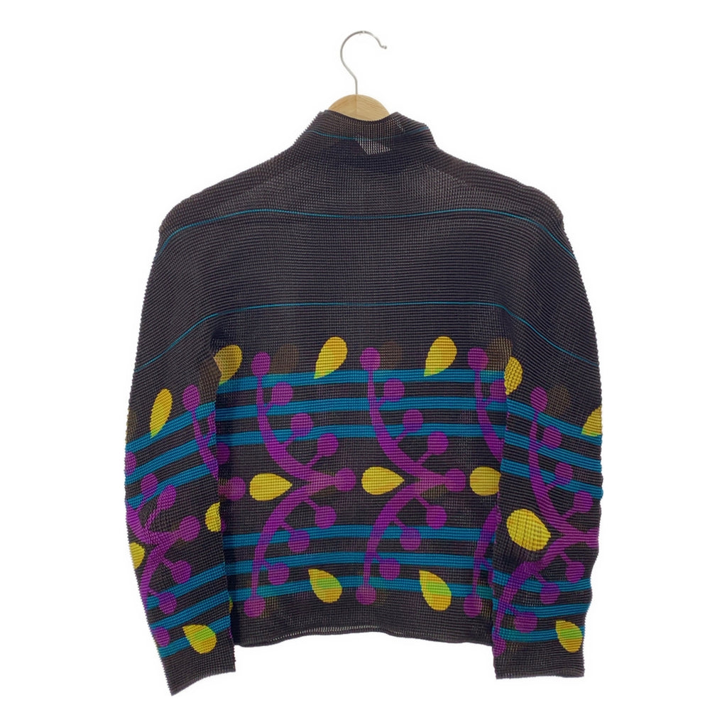 me ISSEY MIYAKE / 미이세이미야케 | 플리츠 하이넥 프린트 탑스 |