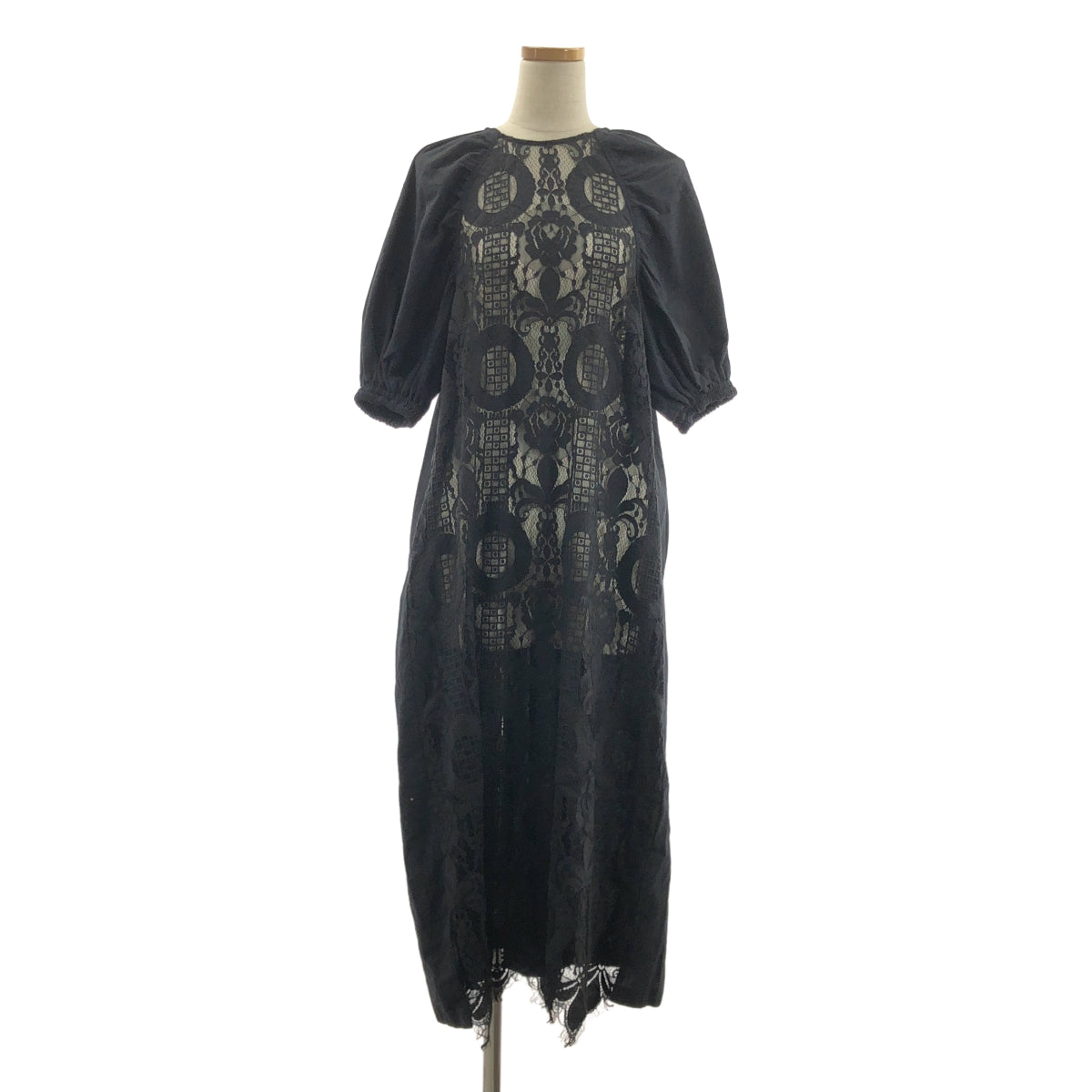 【美品】  AMERI / アメリ | メディ2WAYサークルパターンレースドレス ワンピース / インナー付き | S | ブラック | レディース