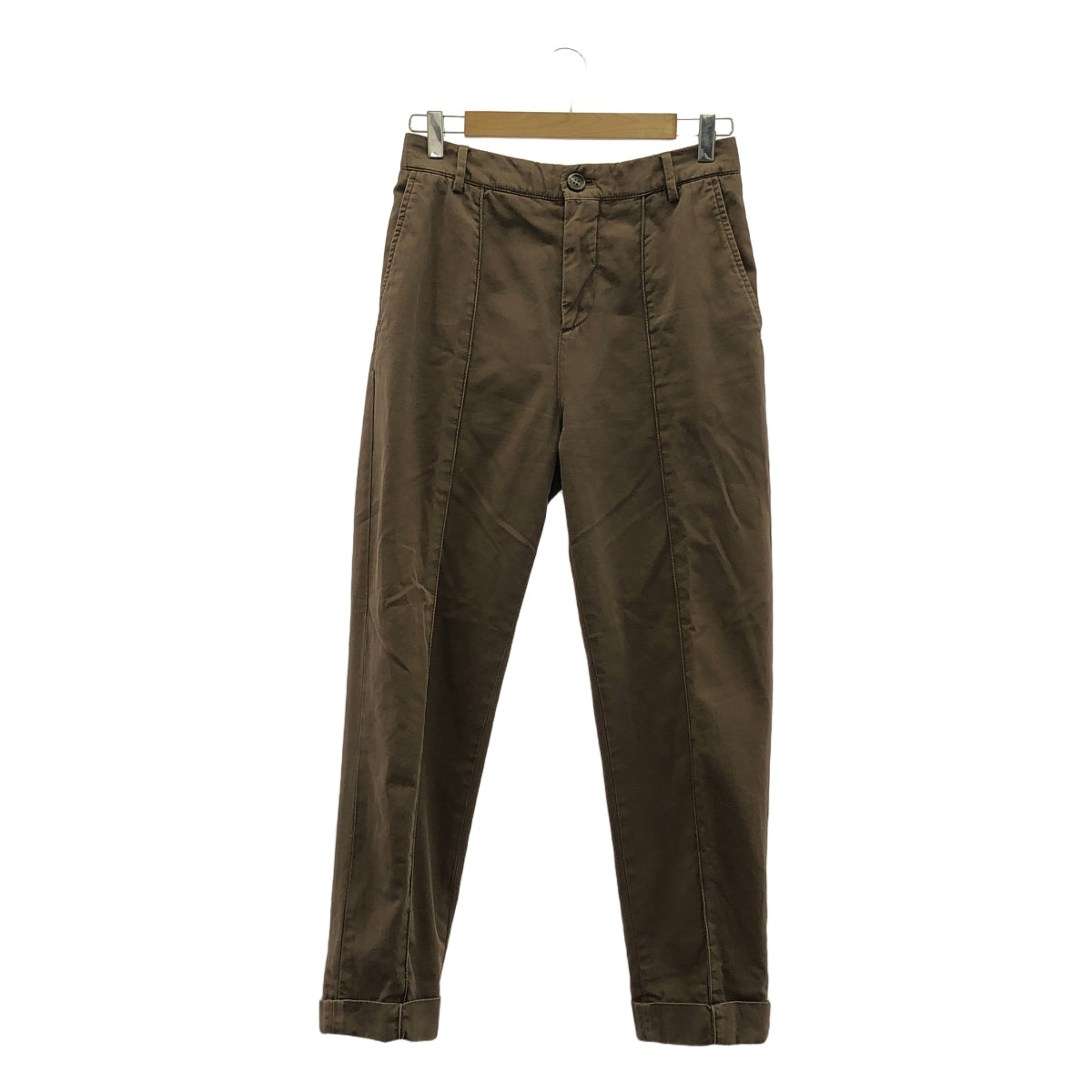 BRUNELLO CUCINELLI / ブルネロクチネリ | EASY FIT / コットン スラックス パンツ | 44 | ブラウン | メンズ