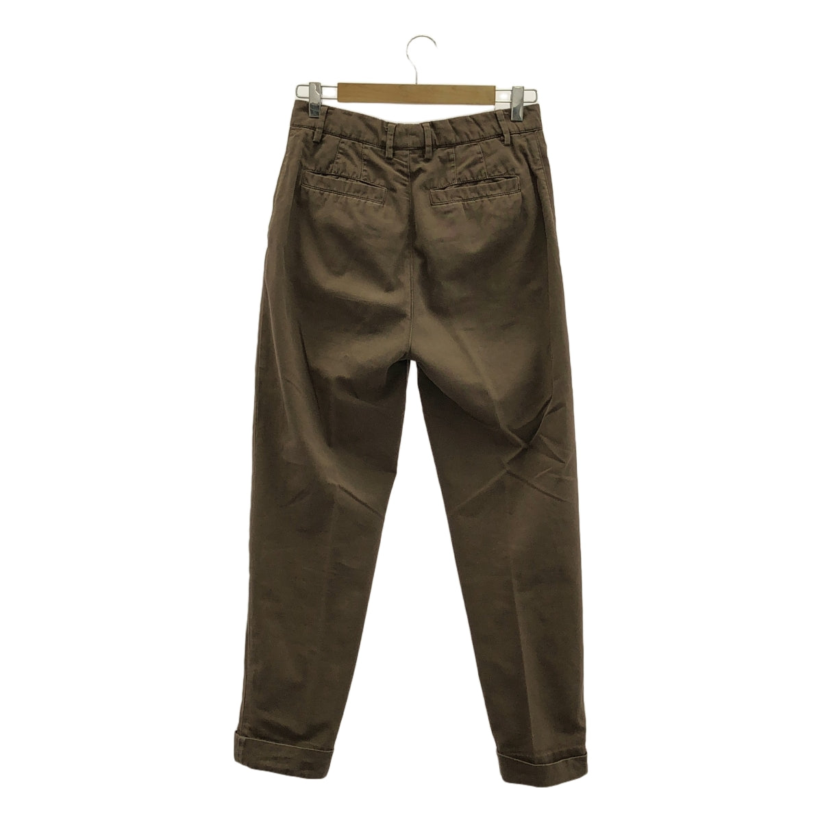 BRUNELLO CUCINELLI / ブルネロクチネリ | EASY FIT / コットン スラックス パンツ | 44 | ブラウン | メンズ