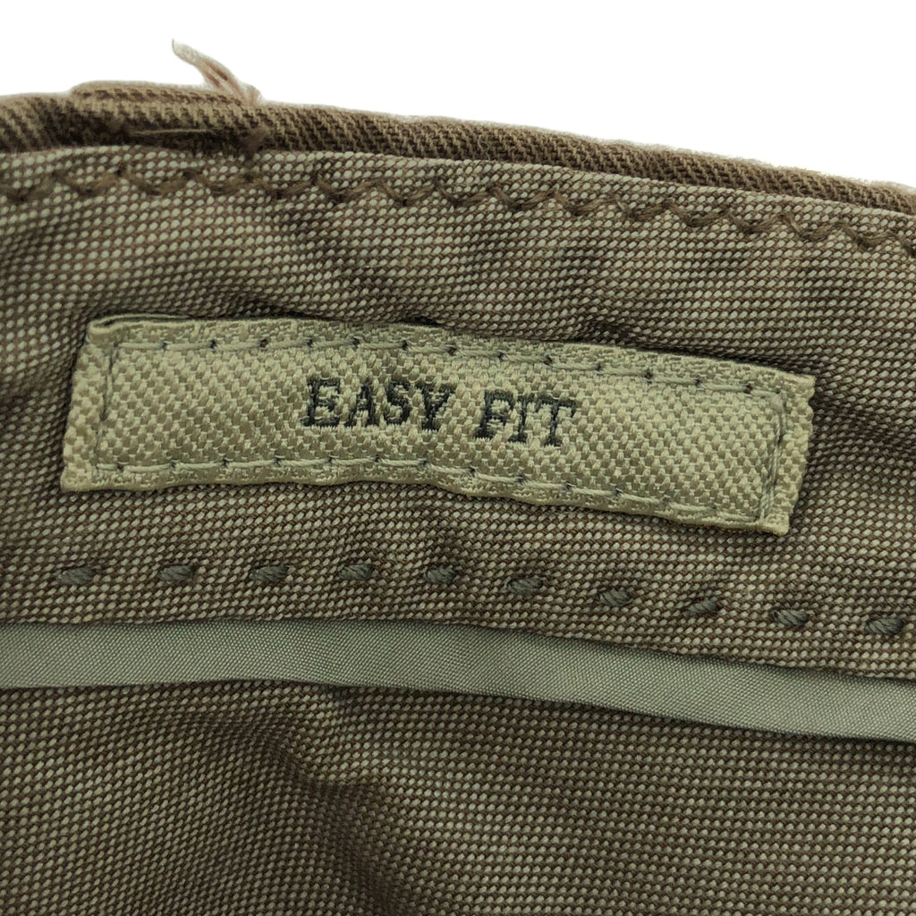 BRUNELLO CUCINELLI / 브루네로쿠치네리 | EASY FIT / 코튼 슬랙스 팬츠 | 44 | 브라운 | 남성