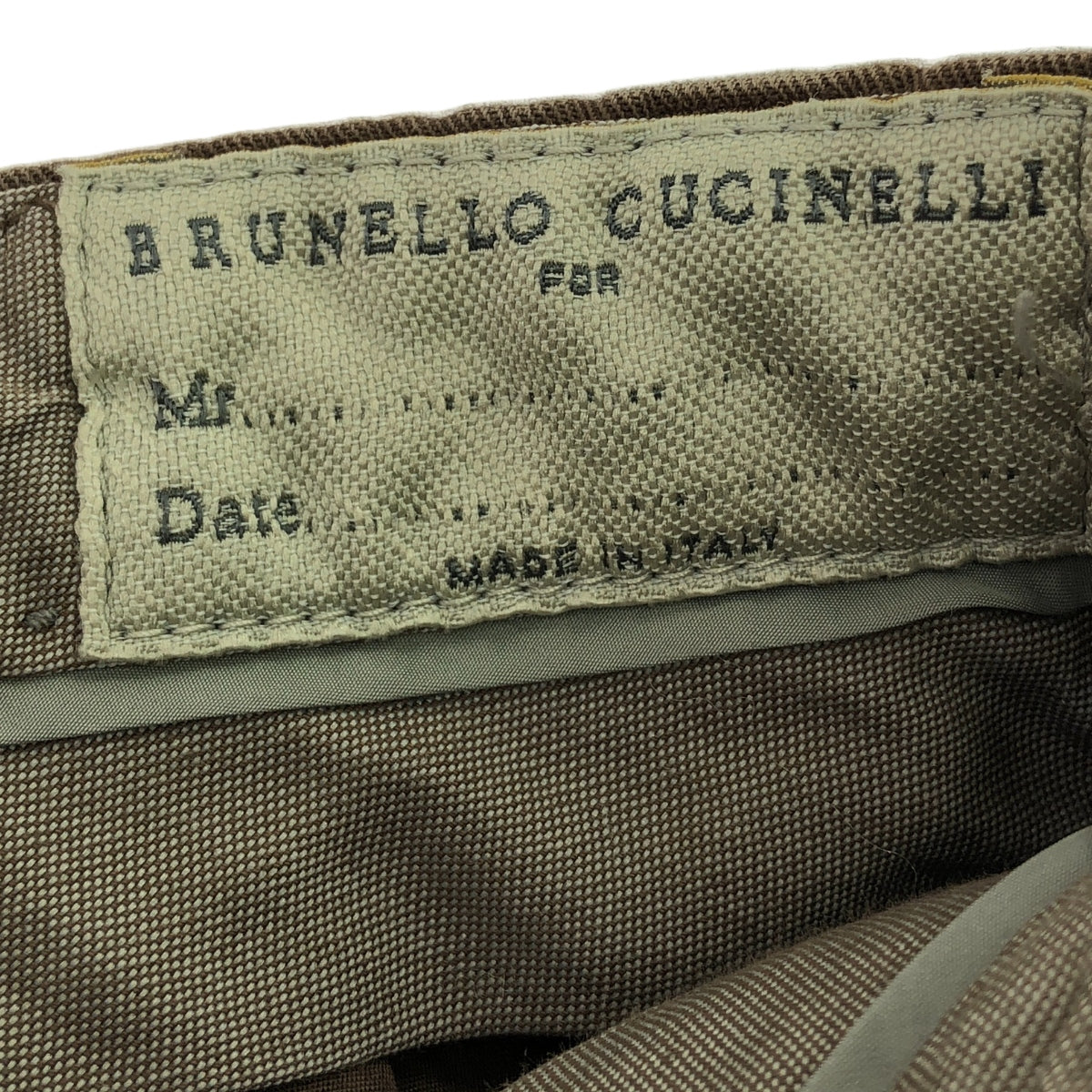 BRUNELLO CUCINELLI / ブルネロクチネリ | EASY FIT / コットン スラックス パンツ | 44 | ブラウン | メンズ