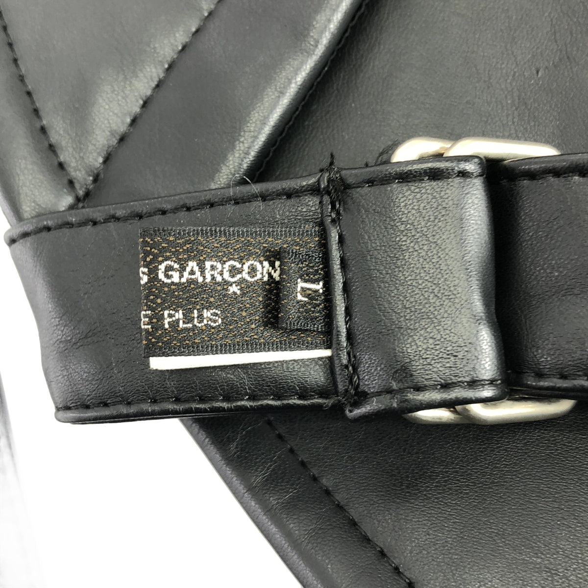 COMME des GARCONS HOMME PLUS / コムデギャルソンオムプリュス | 2016AW | フェイクレザー カシメ打ち 甲冑 鎧 アーム / 総裏地 | L | メンズ