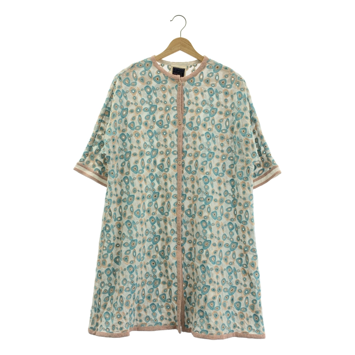 mina perhonen / 미나펠호넨 | light net 컷워크 엠브로이드 셔츠 원피스 | 36 | 여성