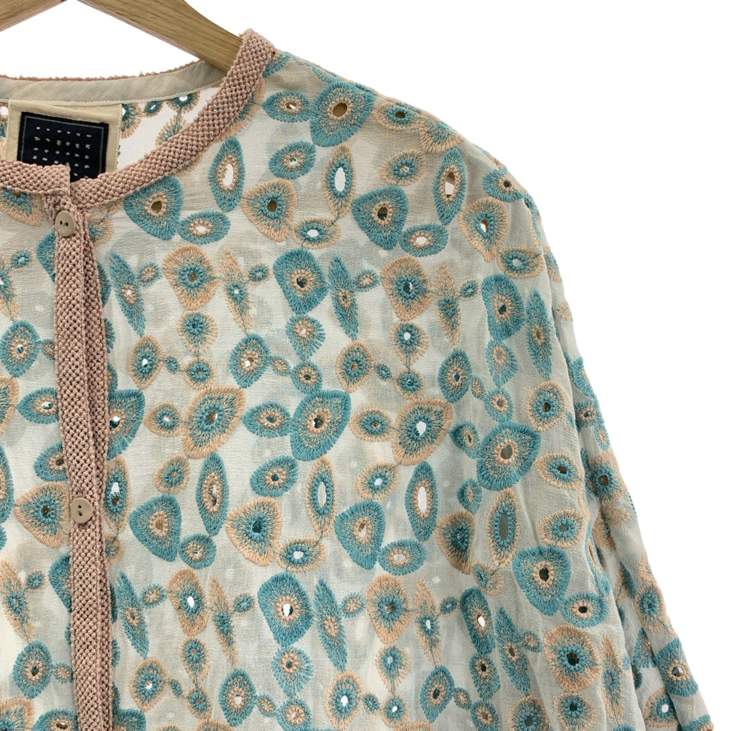 mina perhonen / 미나펠호넨 | light net 컷워크 엠브로이드 셔츠 원피스 | 36 | 여성