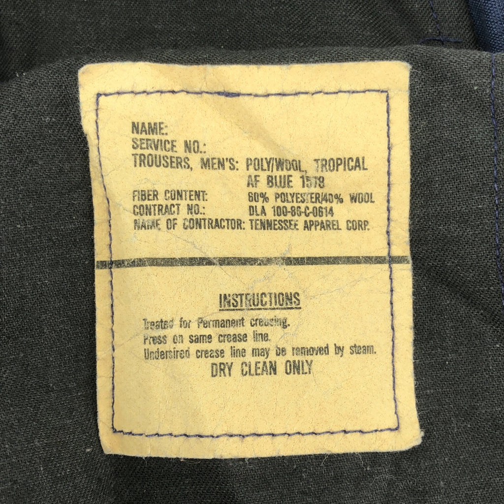VINTAGE / 빈티지 헌옷 | 1980s | USARMY 미군 폴리 에스테르 트로피컬 울 트라우저 팬츠 | 29 | 남성
