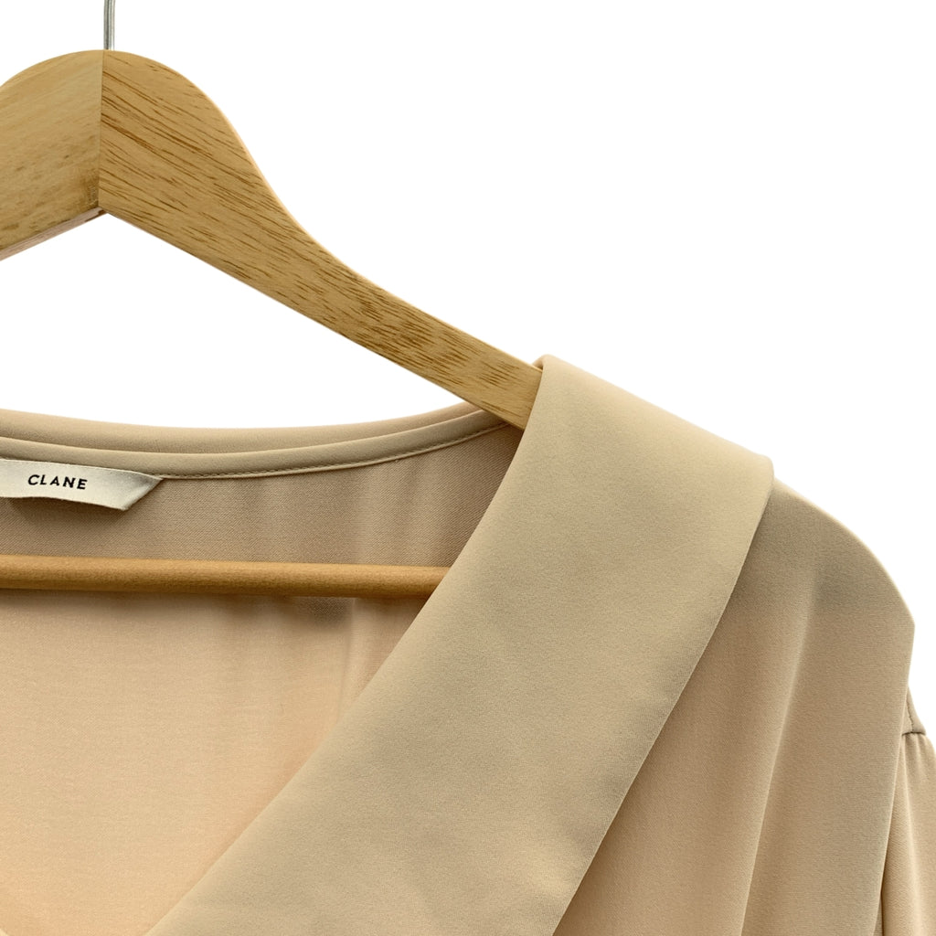 CLANE | 兩穿平領連身褲 | 0碼 | 米色 | 女款