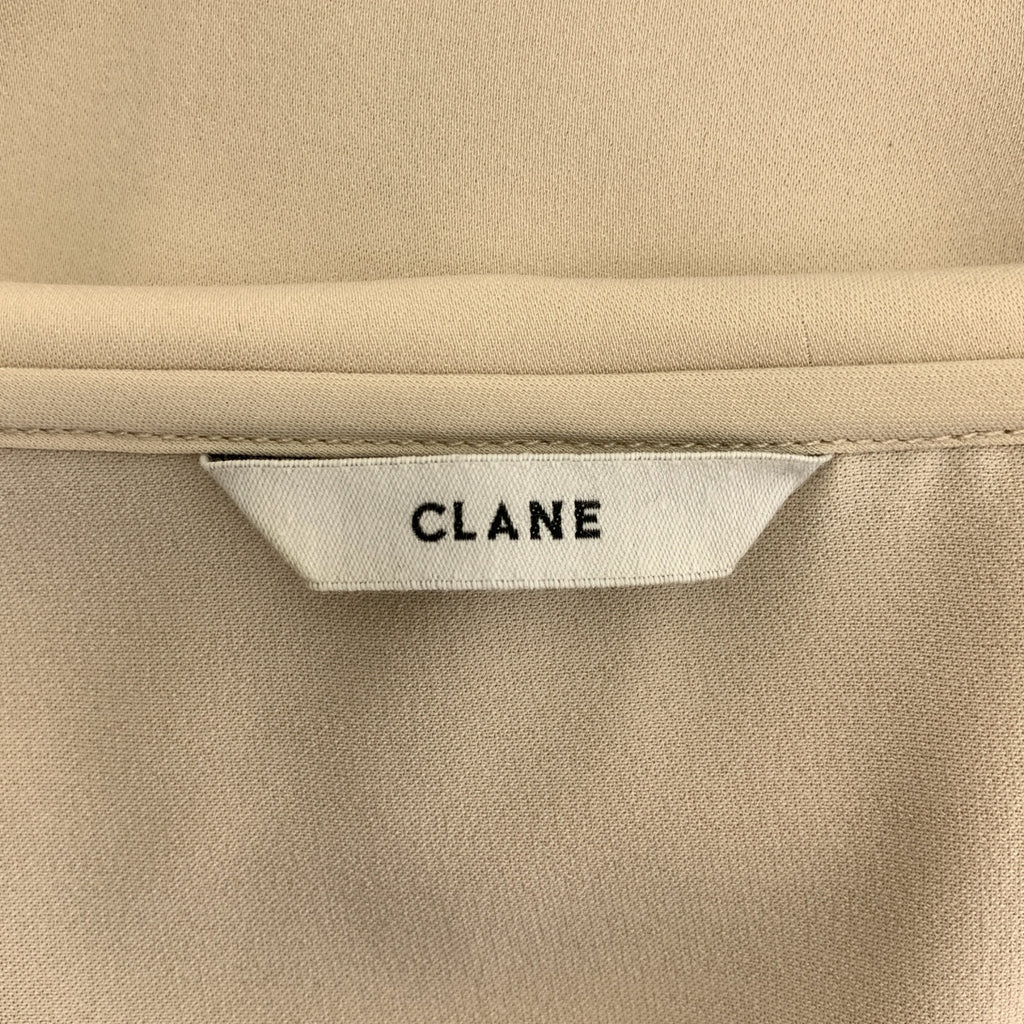 CLANE | 兩穿平領連身褲 | 0碼 | 米色 | 女款