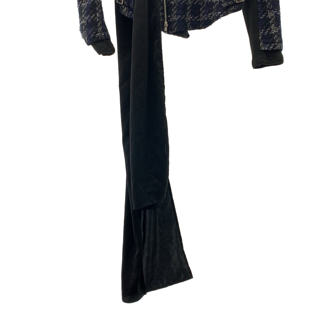 LIMI feu / 리미푸 | 트위드 블루존 더블 Zip 재킷 | S |