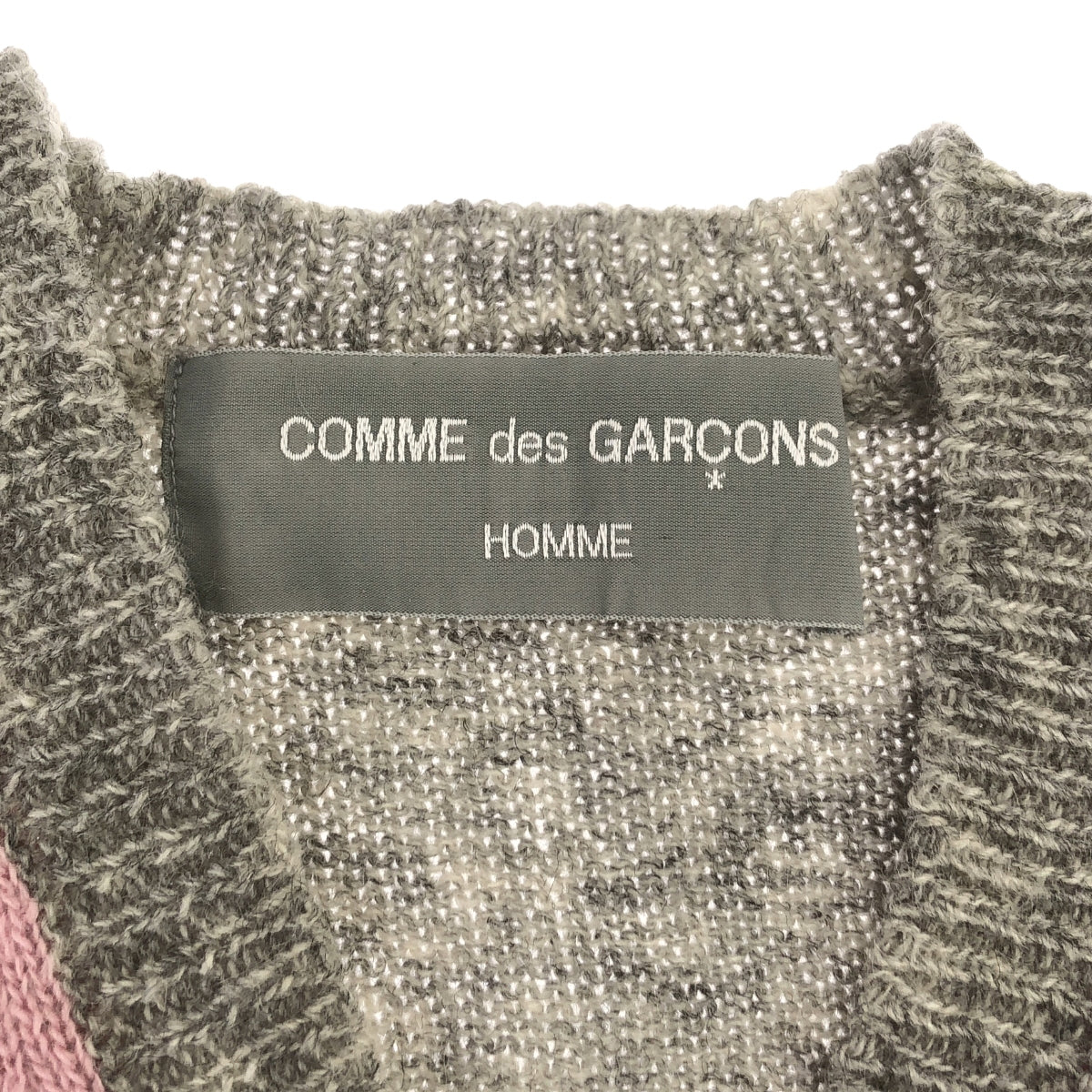 COMME des GARCONS HOMME / 컴데 갤슨 옴므 | AD1995 | 1990s ~ 울 바이 컬러 니트 풀오버 |