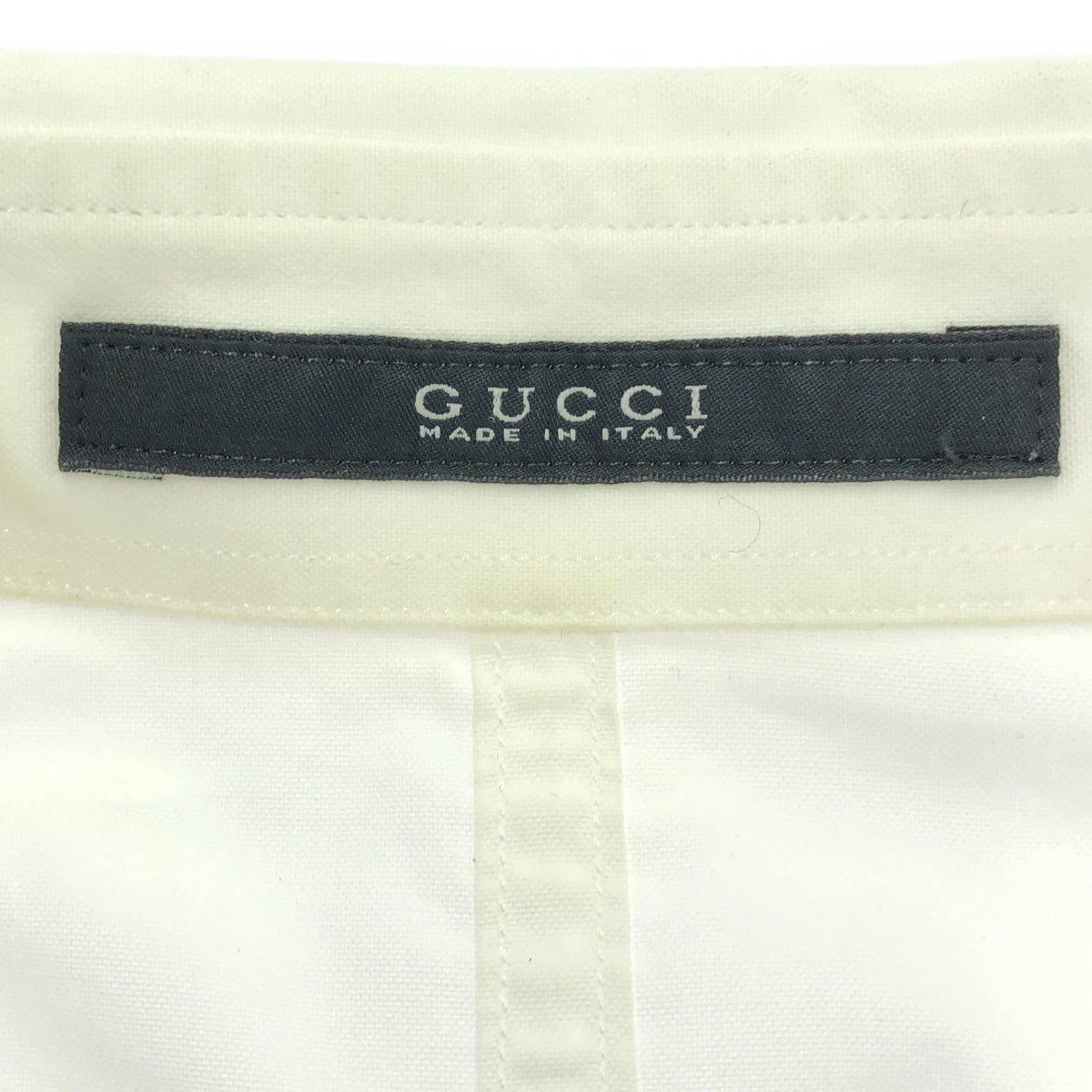 GUCCI / 구찌 | skinny / 패널 레귤러 컬러 드레스 셔츠 | 40(15 3/4) | 화이트 | 남성