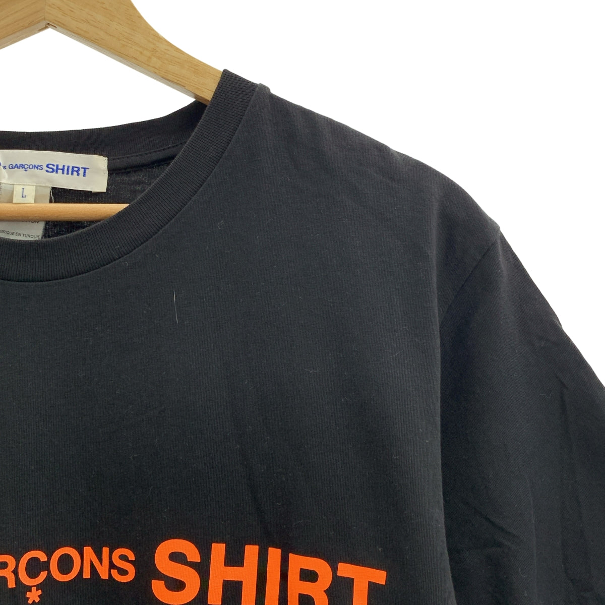 COMME des GARCONS SHIRT / 콤데 갤슨 셔츠 | 로고 프린트 크루넥 티셔츠 컷소우 | L | 남성