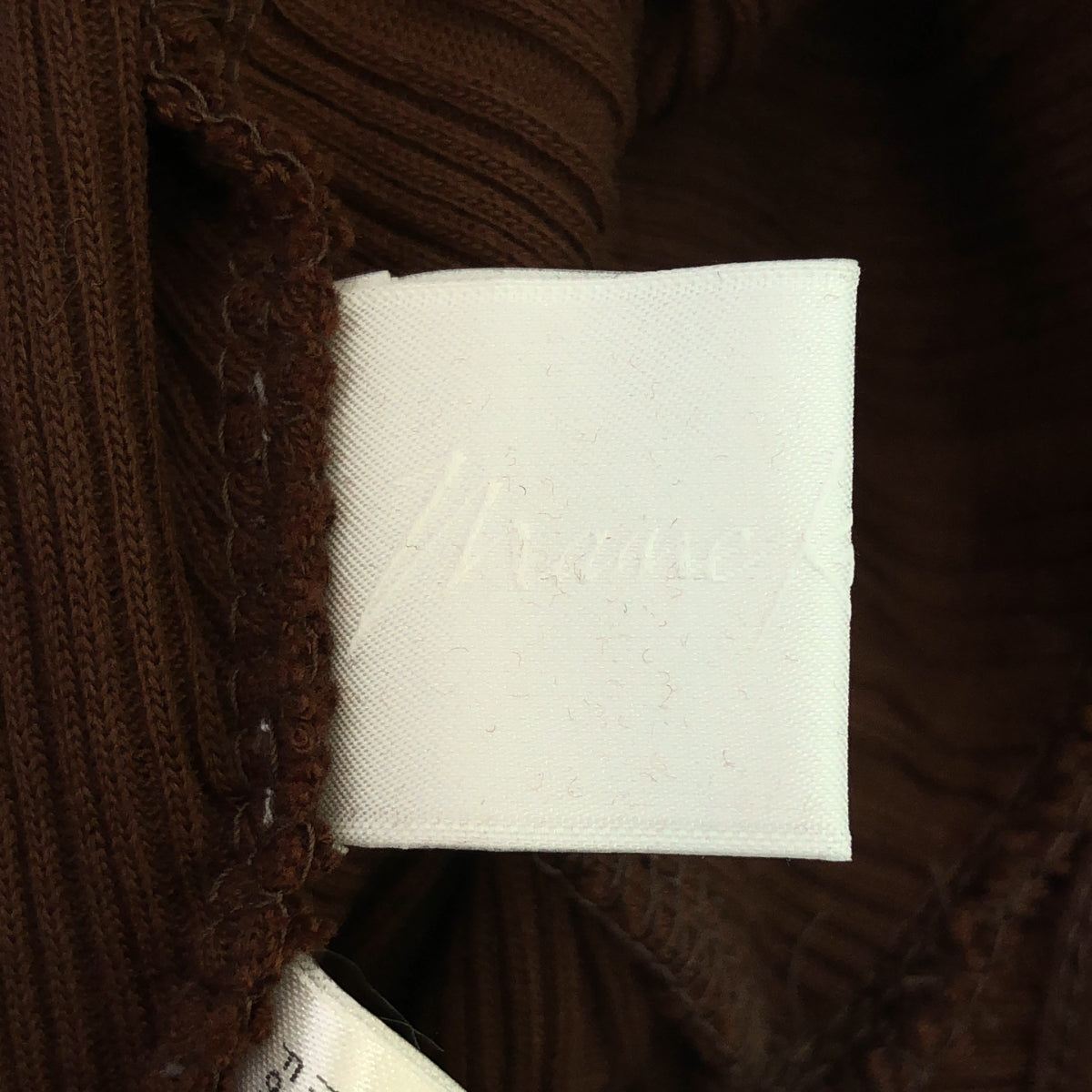 Mame Kurogouchi / 마메쿠로고우치 | 2023AW | Random Ribbed Organic Cotton 2 way Dress tops 니트 | 3 | 브라운 | 여성