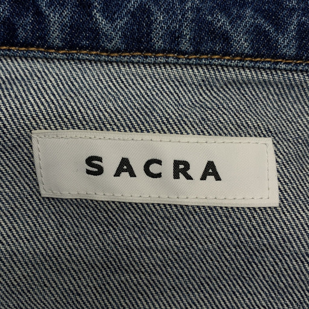 SACRA / サクラ | AUTHENTIC DENIM JACKET カットオフ デニムジャケット | 38 | レディース