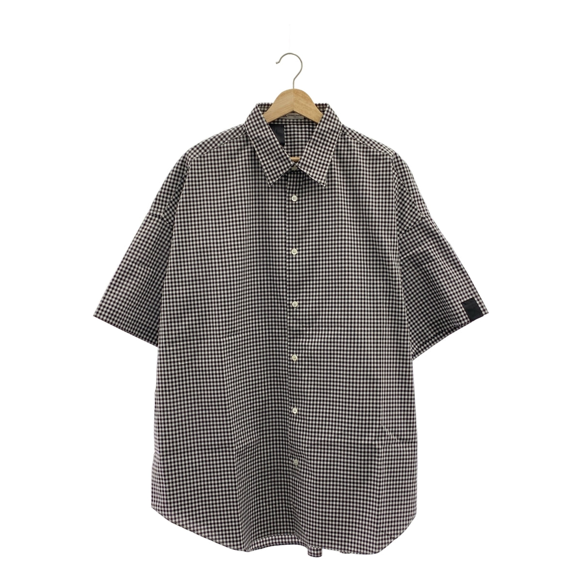 N.HOOLYWOOD / 엔 할리우드 | × THOMAS MASON / 토마스 메이슨 Compile Line / 컴파일 라인 체크 오버 실루엣 셔츠 | 40 | 남성