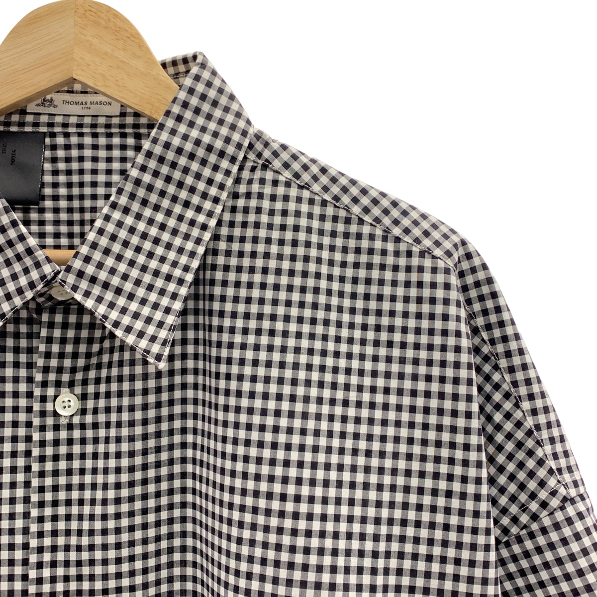 N.HOOLYWOOD / 엔 할리우드 | × THOMAS MASON / 토마스 메이슨 Compile Line / 컴파일 라인 체크 오버 실루엣 셔츠 | 40 | 남성