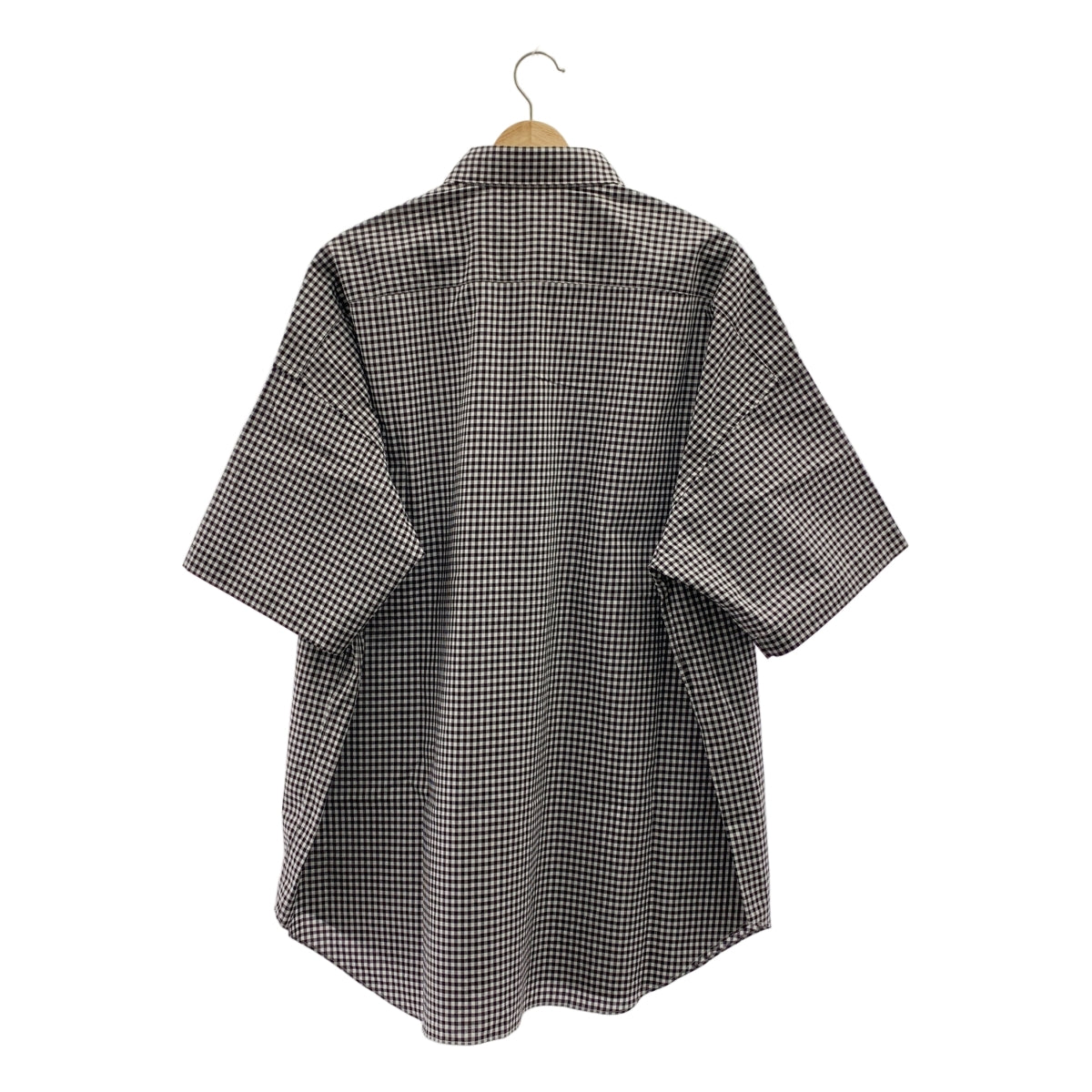 N.HOOLYWOOD / 엔 할리우드 | × THOMAS MASON / 토마스 메이슨 Compile Line / 컴파일 라인 체크 오버 실루엣 셔츠 | 40 | 남성