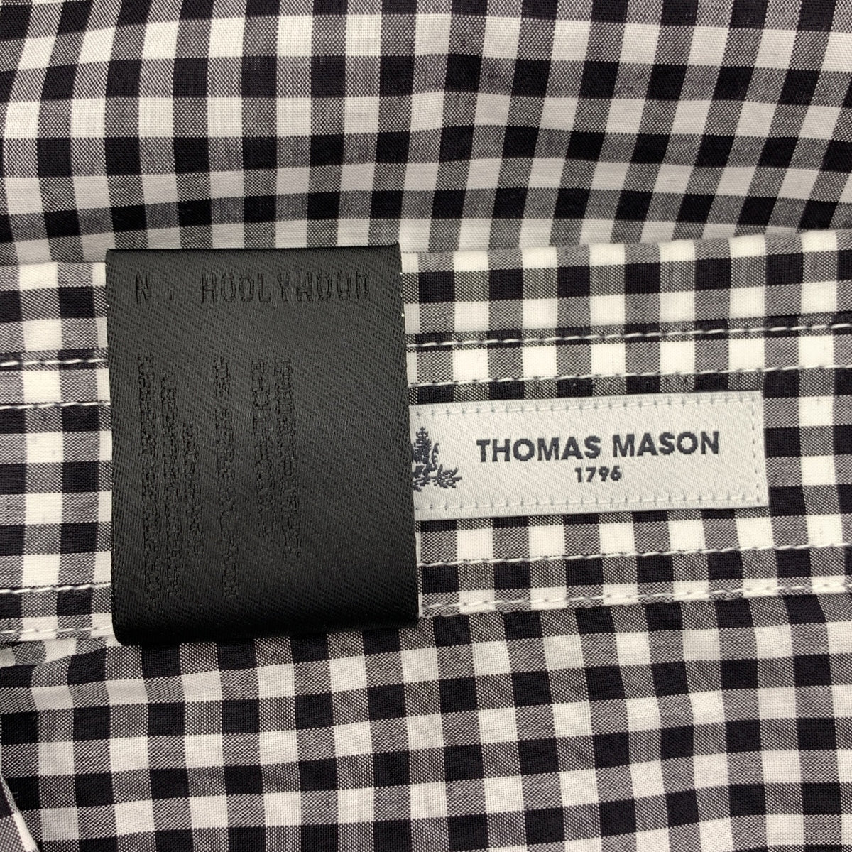 N.HOOLYWOOD / 엔 할리우드 | × THOMAS MASON / 토마스 메이슨 Compile Line / 컴파일 라인 체크 오버 실루엣 셔츠 | 40 | 남성