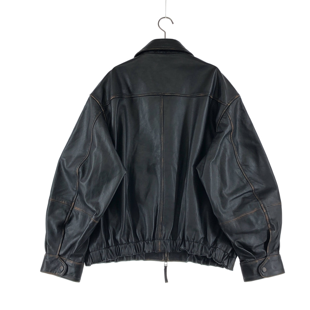 CCU / シーシーユー | 2025AW | × WISM別注 COMFORTABLE SWINGTOP JACKET COW / 羊革 ラムレザー ジャケット / 総裏地 | 3 | メンズ