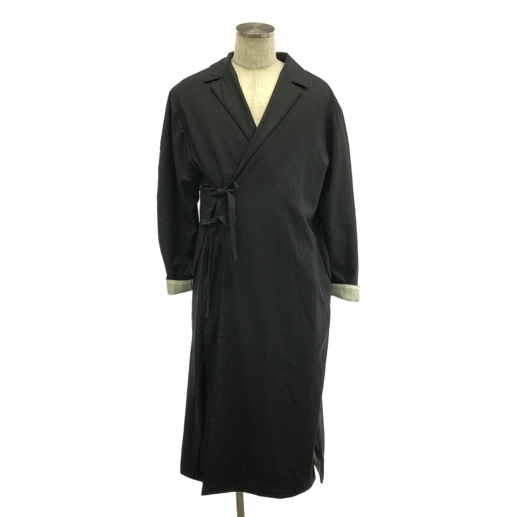 【美品】  GEOFFREY B.SMALL / ジェフリーBスモール | hand washed Fratelli Piacenza super 140s / One-size Coat / オーバーコート | black | メンズ