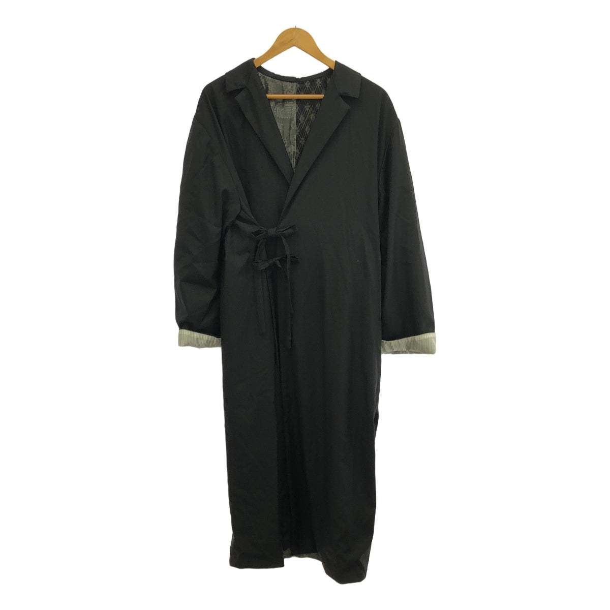 【美品】  GEOFFREY B.SMALL / ジェフリーBスモール | hand washed Fratelli Piacenza super 140s / One-size Coat / オーバーコート | black | メンズ