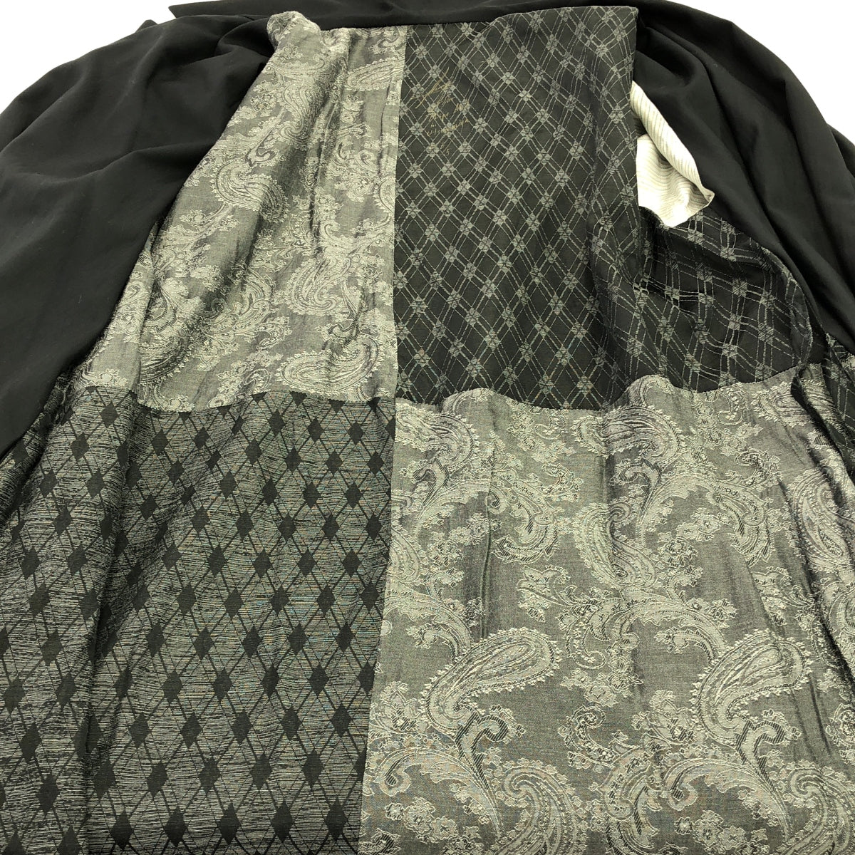 【美品】  GEOFFREY B.SMALL / ジェフリーBスモール | hand washed Fratelli Piacenza super 140s / One-size Coat / オーバーコート | black | メンズ