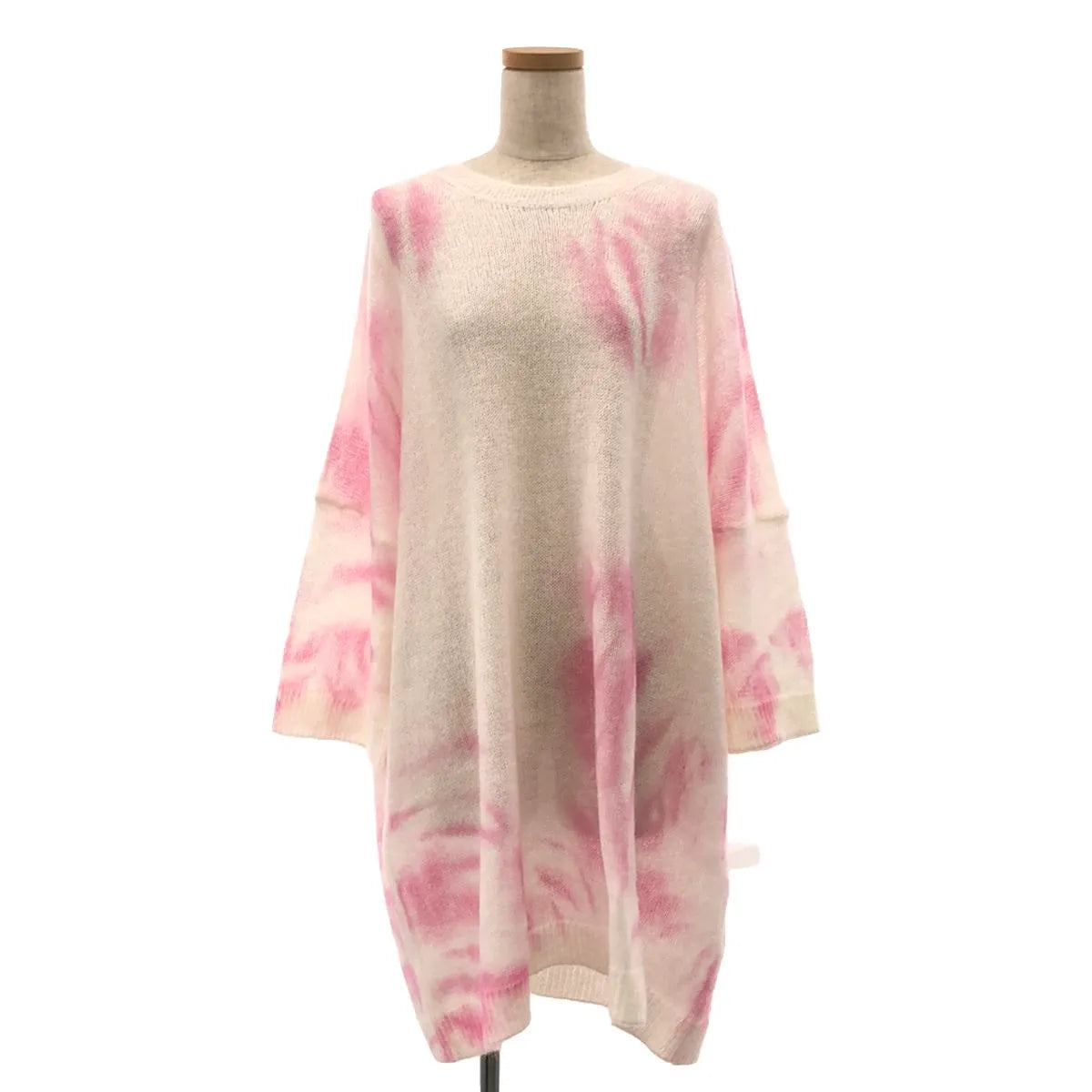 【美品】  MM6 Maison Margiela / エムエムシックスメゾンマルジェラ | 2023AW | タイダイ ローゲージ オーバー二ット ユニセックス | S | ピンク/ホワイト | メンズ