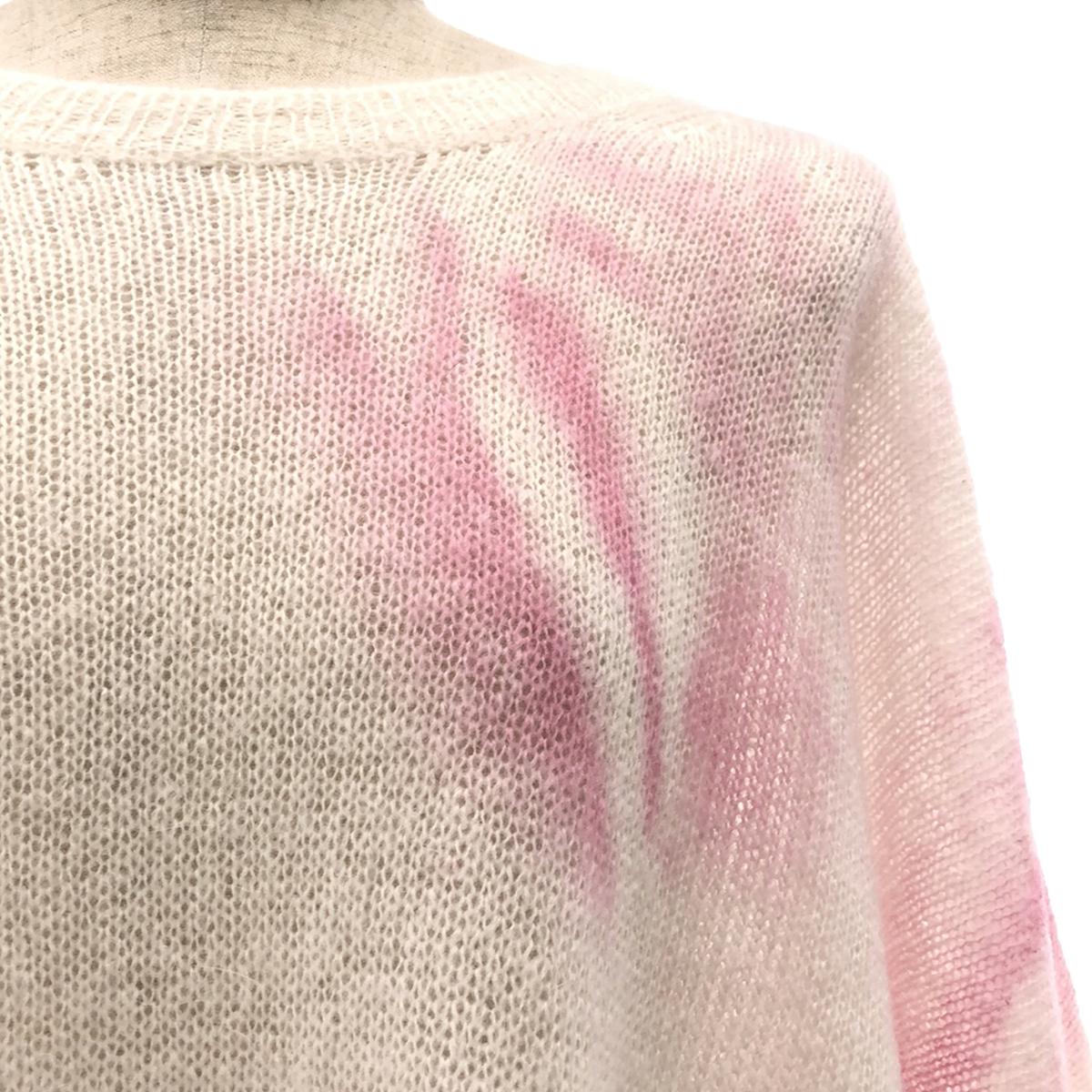 [品相良好] MM6 Maison Margiela / MM6 Maison Margiela | 2023秋冬 |紮染低針距針織男女通用 | S |粉紅色/白色 |男士