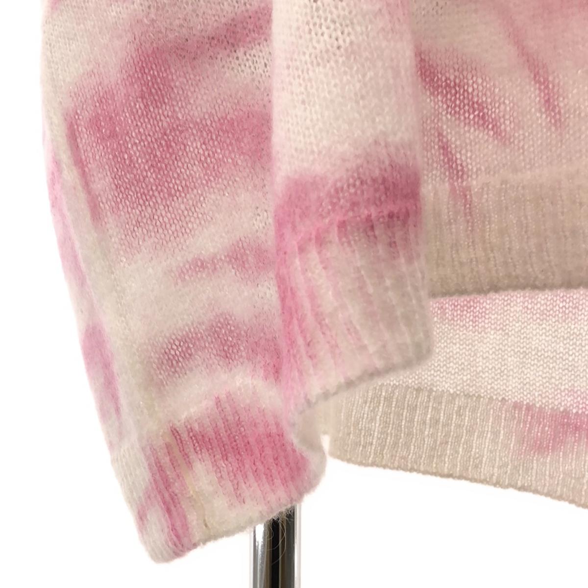 [品相良好] MM6 Maison Margiela / MM6 Maison Margiela | 2023秋冬 |紮染低針距針織男女通用 | S |粉紅色/白色 |男士