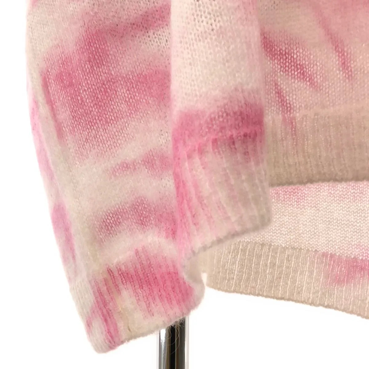 【美品】  MM6 Maison Margiela / エムエムシックスメゾンマルジェラ | 2023AW | タイダイ ローゲージ オーバー二ット ユニセックス | S | ピンク/ホワイト | メンズ