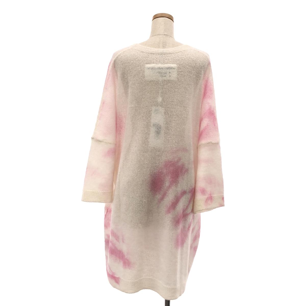 [品相良好] MM6 Maison Margiela / MM6 Maison Margiela | 2023秋冬 |紮染低針距針織男女通用 | S |粉紅色/白色 |男士