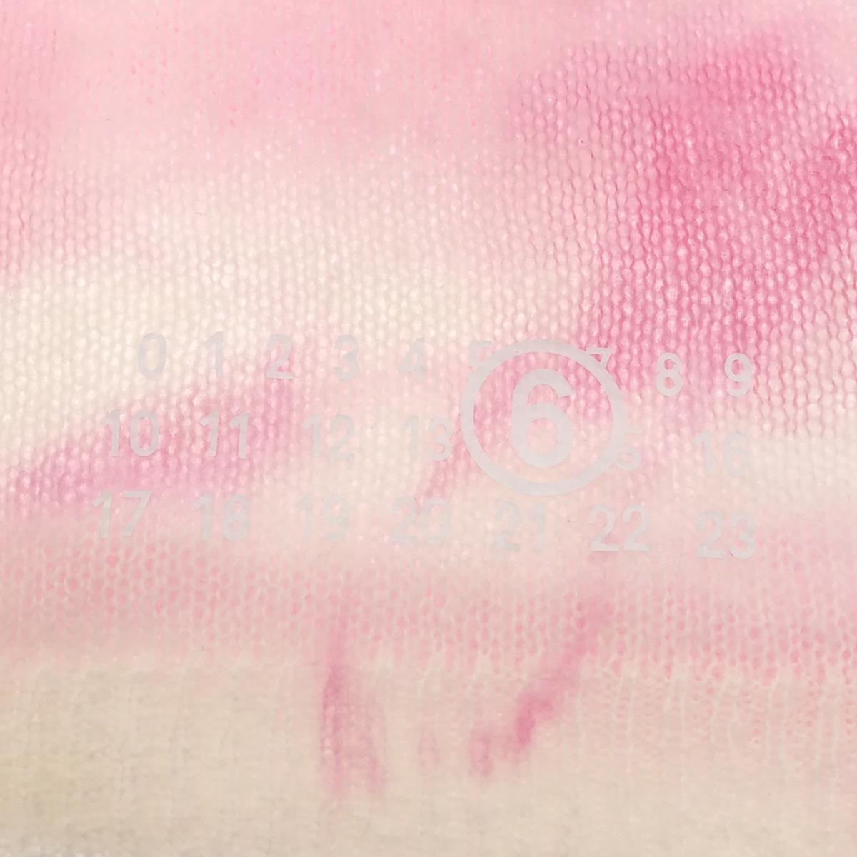 [品相良好] MM6 Maison Margiela / MM6 Maison Margiela | 2023秋冬 |紮染低針距針織男女通用 | S |粉紅色/白色 |男士