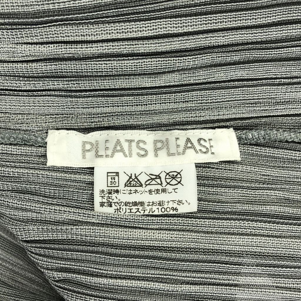 PLEATS PLEASE ISSEY MIYAKE / プリーツプリーズイッセイミヤケ | 変形カラー カーディガン ジャケット | 3 | グレー | レディース