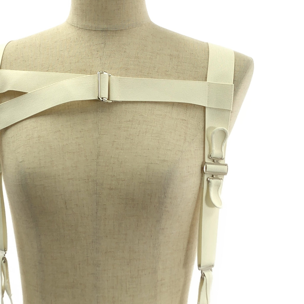 內田文香 | 條紋吊帶側前開式休閒褲 | 羊毛條紋吊帶，側前開休閒褲 | 尺寸 34 | 女款