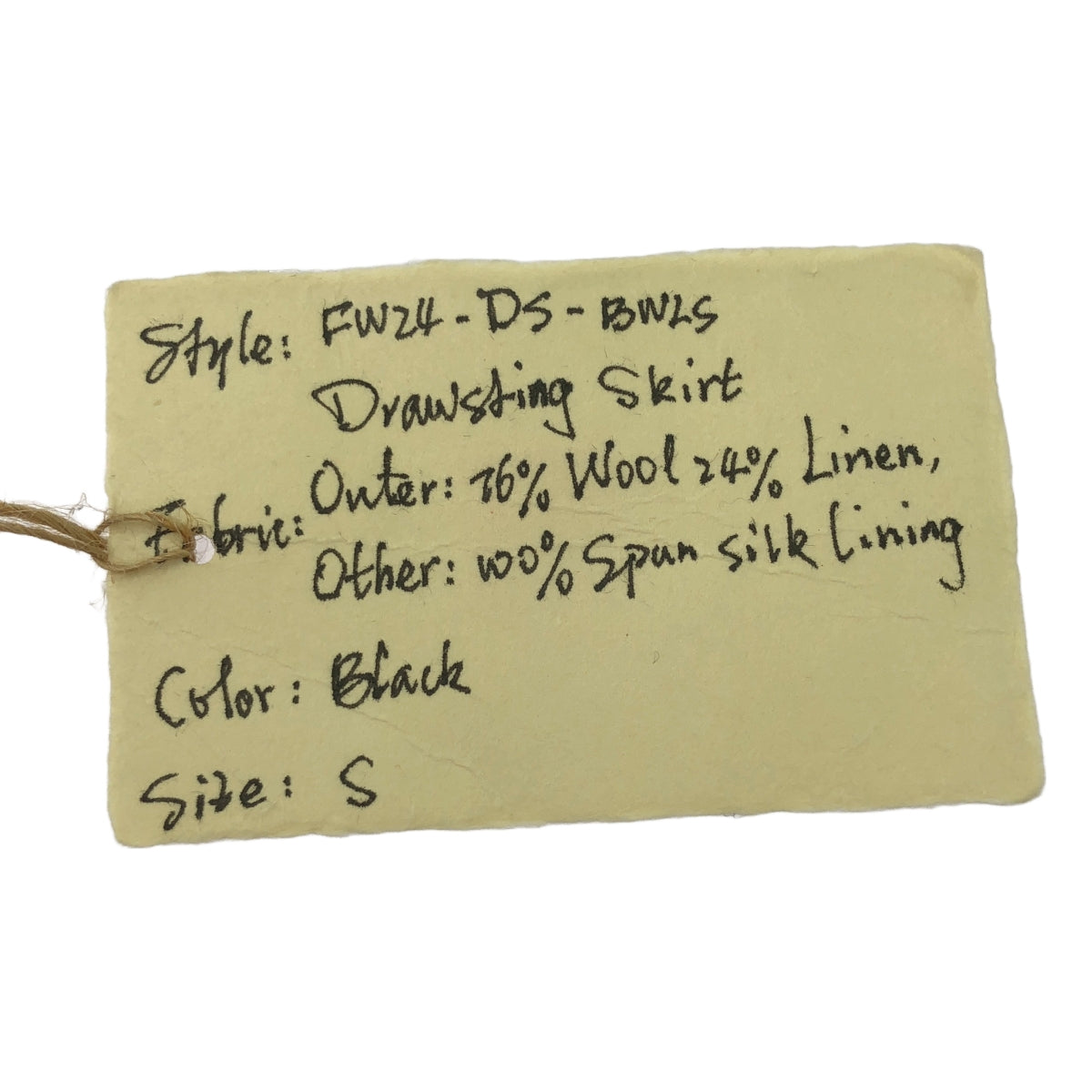 [品相良好] Aviva Jifei Xue | 2024AW | 羊毛抽繩寬長裙 / 全襯裡 | S | 黑色 | 女款