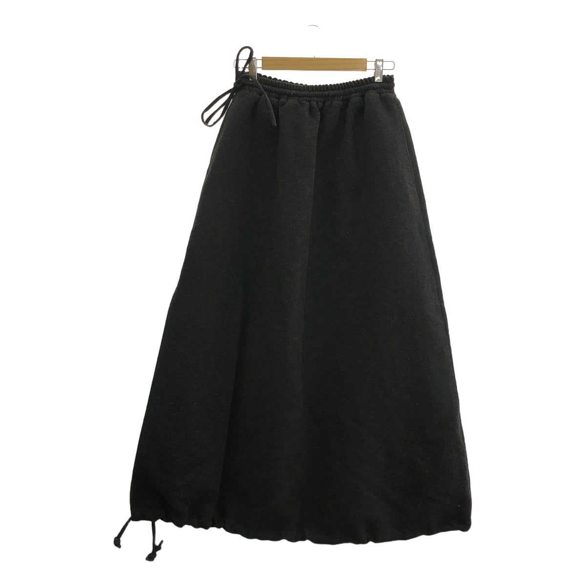 [品相良好] Aviva Jifei Xue | 2024AW | 羊毛抽繩寬長裙 / 全襯裡 | S | 黑色 | 女款