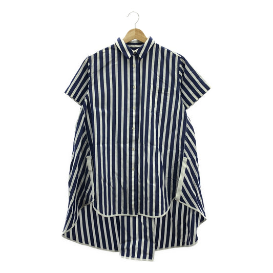 sacai / サカイ | ストライプ チュニック ブラウス シャツ | 2 | レディース