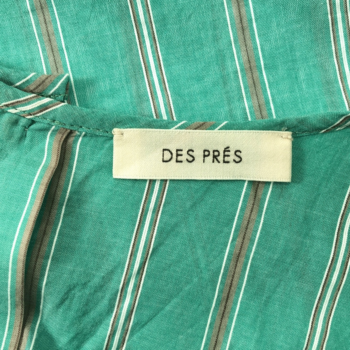DES PRES / デプレ | マドラスストライプ レイヤード ブラウス | 36 | レディース