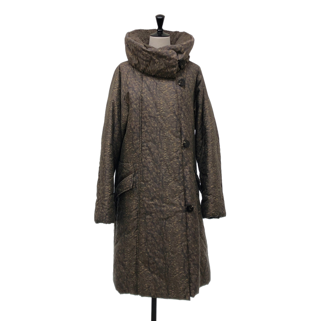 ISSEY MIYAKE / イッセイミヤケ | 2011AW | ナイロン 総柄プリント 中綿 コート | 3 | レディース