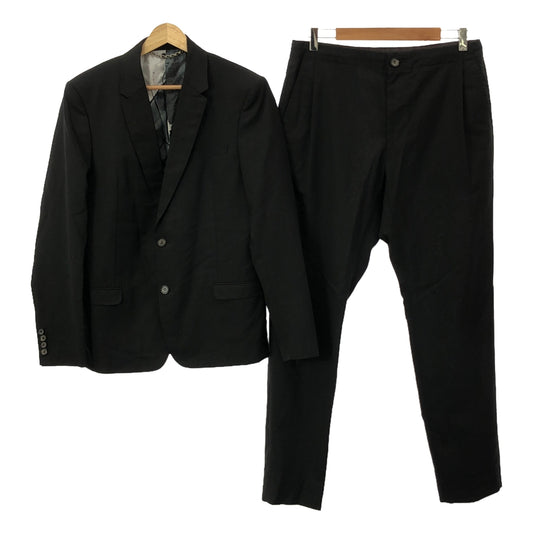MIHARA YASUHIRO / MIHARA YASUHIRO | × JUN INOUE Set-up Wool Painted Lining 2B Tailored Jacket / Tuck Slacks | 46 | Black | Men's