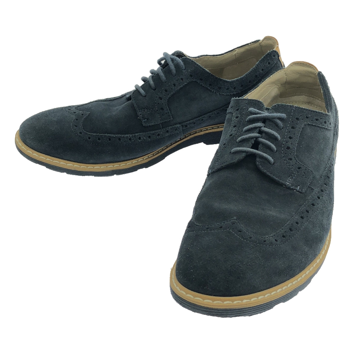 clarks / Clarks | Suede leather dress shoes | 25.5 | Navy | Men's