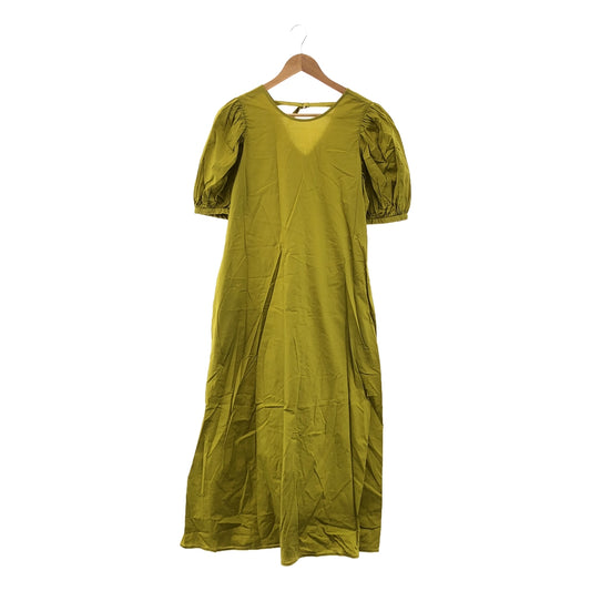 [Good Condition] JOURNAL STANDARD | 2021SS | Back Adjuster Puff Sleeve Dress | Yellow | Women's