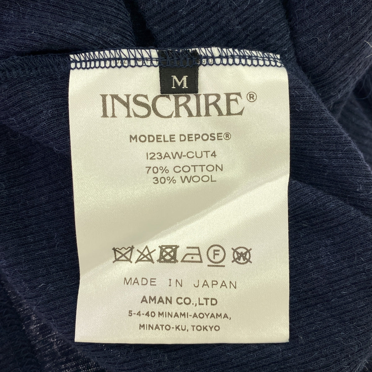 INSCRIRE / 안스쿠리아 | ONLY ARK 별주 Open L/S Tee 니트 | M | 다크 네이비 | 여성