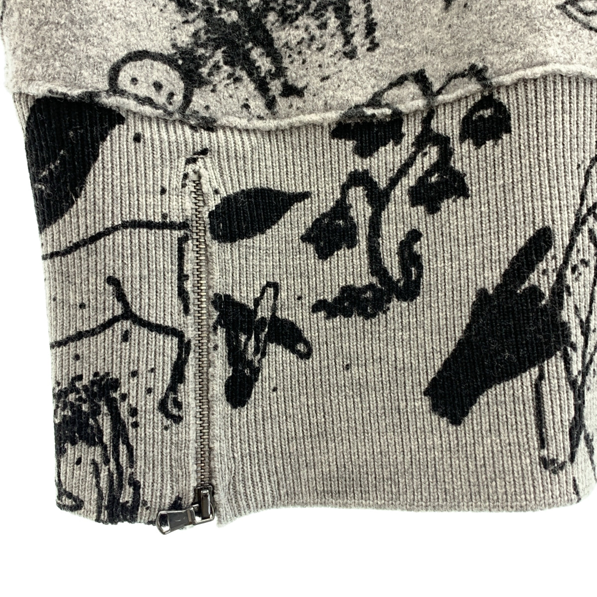 CARVEN / 칼벤 | 울 총무늬 | L | 그레이 / 블랙 | 여성