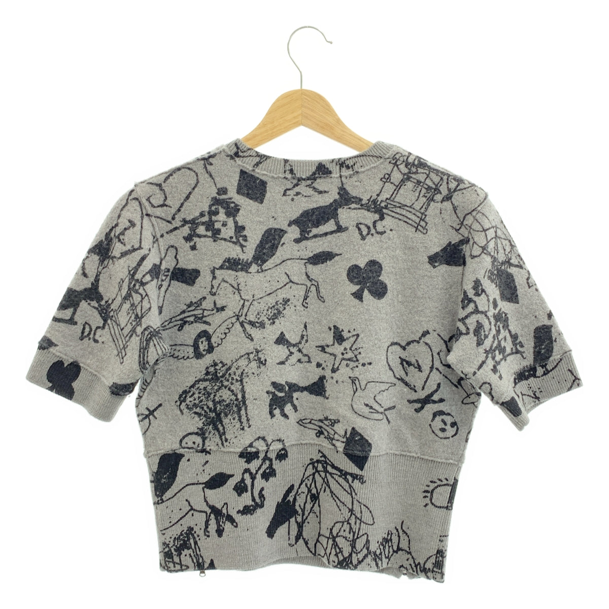 CARVEN / 칼벤 | 울 총무늬 | L | 그레이 / 블랙 | 여성