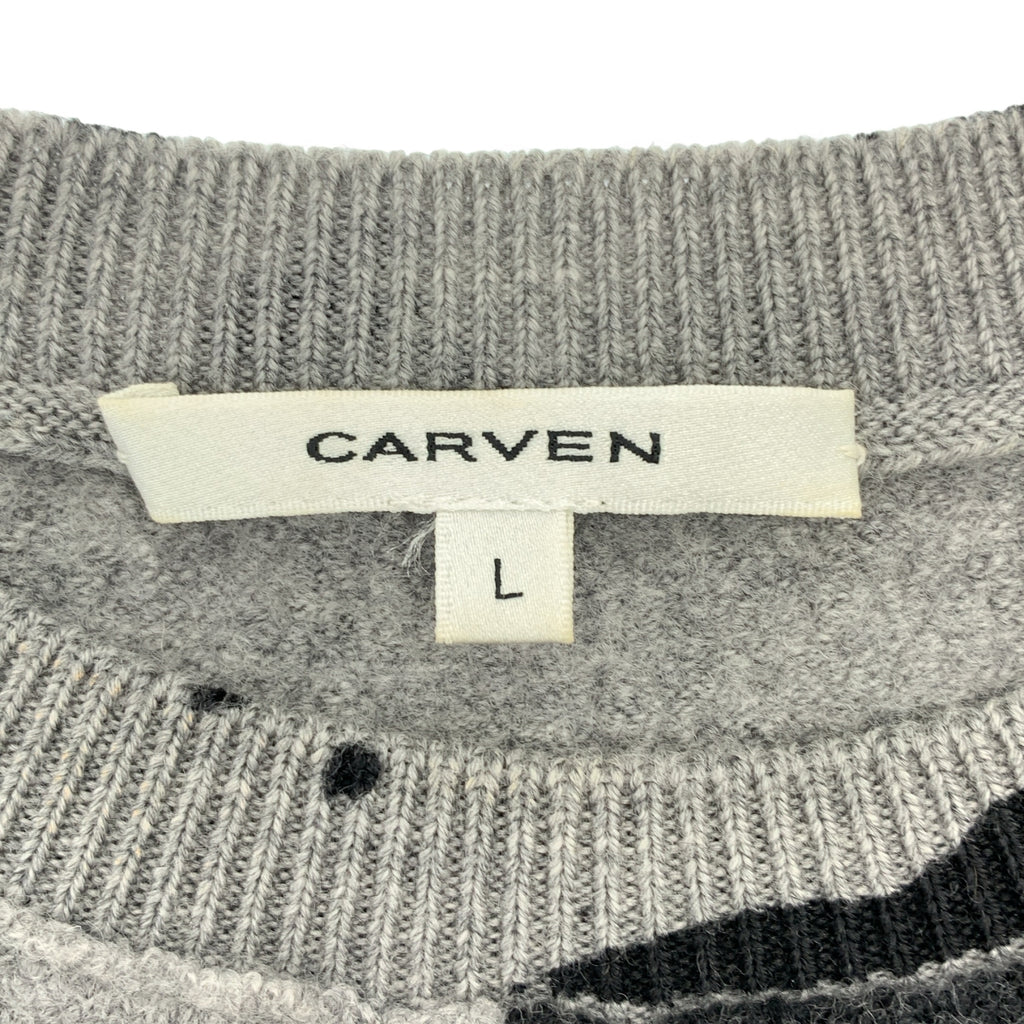 CARVEN / カルヴェン | ウール 総柄 | L | レディース